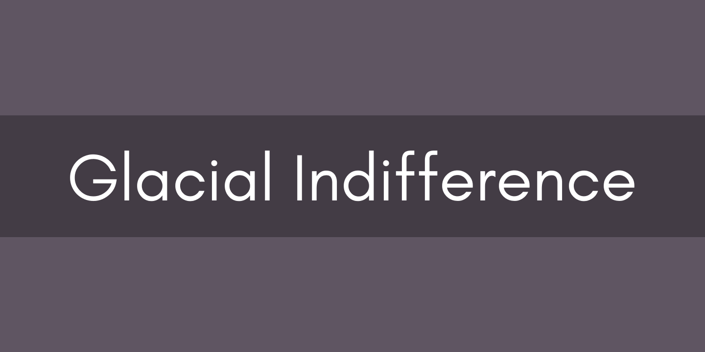 Glacial Indifference Regular Font preview